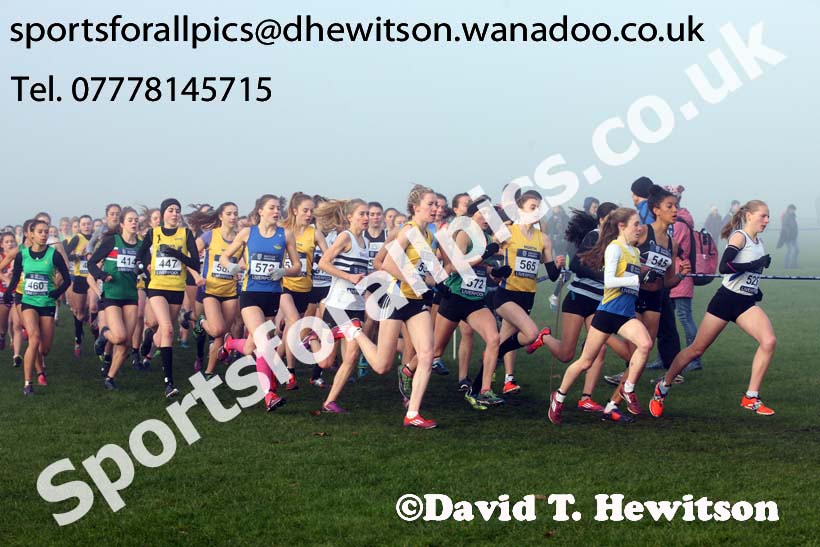 Womens under-17s and Juniors, European Cross Country Trials, Sefton Park, Liverpool. Photo: David T. Hewitson/Sports for All Pics